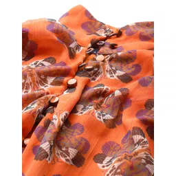 Mast & Harbour Floral Print Puff Sleeve Shirt Style Top image 2