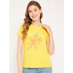 Mast & Harbour Floral Printed Pure Cotton T-Shirt-picture-33