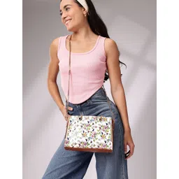 Mast & Harbour Floral Printed Structured Tote Bag-picture-25