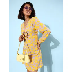 Mast & Harbour Floral Printed Tie-Up Neck A-Line Mini Dress-picture-39