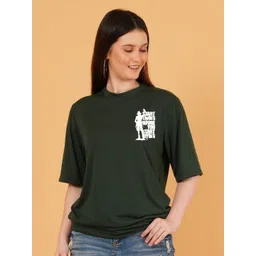 Mast & Harbour Graphic Printed Round Neck Oversized Cotton T-shirt-picture-32