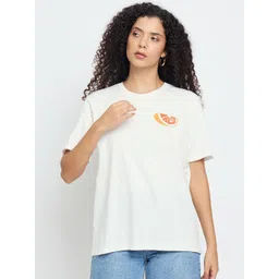 Mast & Harbour Graphic Printed Round Neck Pure Cotton Relaxed Fit T-shirt-picture-35