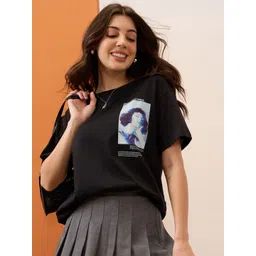 Mast & Harbour Graphic Printed Round Neck Short Sleeves Regular Fit Cotton T-Shirt-picture-26