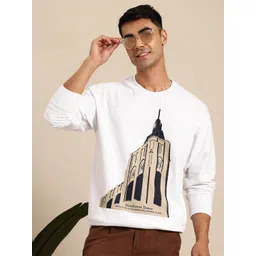 Mast & Harbour Graphic Printed Sweatshirt with Insert Pockets-picture-31