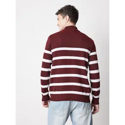 Mast & Harbour Half Zipper Striped Pullover image 4