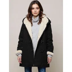 Mast & Harbour Hooded Faux Fur Trim Cotton Parka Jacket-picture-10