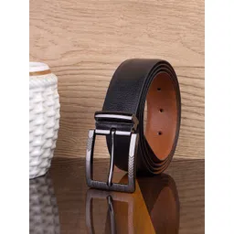 Mast & Harbour Men Black Slim Formal Belt-picture-19