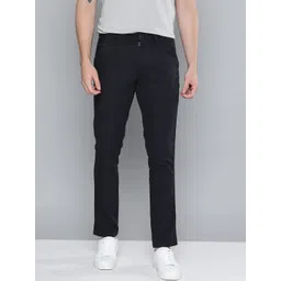Mast & Harbour Men Black Solid Chinos Trousers image 3