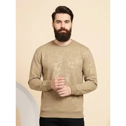 Mast & Harbour Men Camouflage Printed Round Neck Long Sleeve Pullover Sweatshirt-picture-23