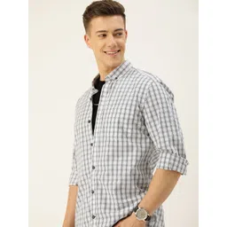 Mast & Harbour Men Classic Slim Fit Tartan Checks Opaque Casual Shirt-picture-20