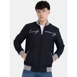 Mast & Harbour Men Collarless Graphic Printed Bomber Jacket-picture-29