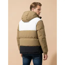 Mast & Harbour Men Colourblocked Bomber with Patchwork Jacket image 3