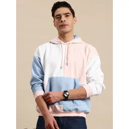 Mast & Harbour Men Colourblocked Hooded Sweatshirt-picture-17