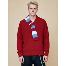 Mast & Harbour Men Colourblocked Pullover-picture-38