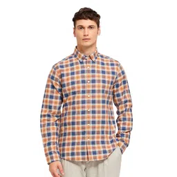 Mast & Harbour Men Comfort Opaque Checked Casual Shirt-picture-28