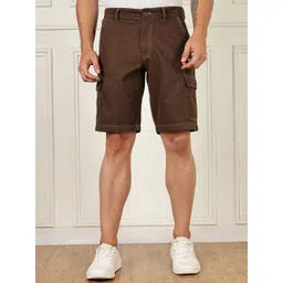 Mast & Harbour Men Cotton Solid Cargo Shorts-picture-25