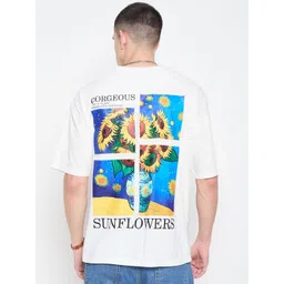 Mast & Harbour Men Graphic Printed Round Neck Pure Cotton Relaxed Fit T-shirt-picture-31