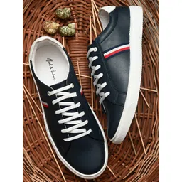 Mast & Harbour Men Navy Blue PU Sneakers-picture-34