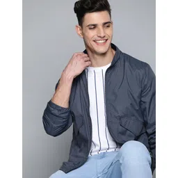 Mast & Harbour Men Navy Blue Solid Tailored Jacket-picture-13