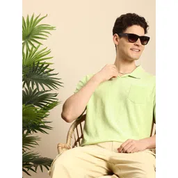 Mast & Harbour Men Polo Collar Relaxed Fit Anti Odour T-shirt image 1