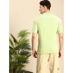 Mast & Harbour Men Polo Collar Relaxed Fit Anti Odour T-shirt image 4