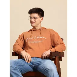 Mast & Harbour Men Printed Hooded Sweatshirt-picture-10