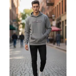 Mast & Harbour Men Printed Hooded Sweatshirt-picture-38