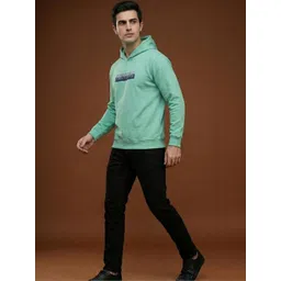 Mast & Harbour Men Printed Hooded Sweatshirt-picture-37