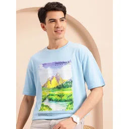 Mast & Harbour Men Printed Relaxed Fit T-shirt-picture-28