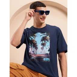 Mast & Harbour Men Printed Relaxed Fit T-shirt-picture-21