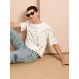 Mast & Harbour Men Printed Relaxed Fit T-shirt-picture-26