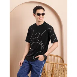 Mast & Harbour Men Printed Relaxed Fit T-shirt-picture-21