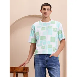 Mast & Harbour Men Printed Relaxed Fit T-shirt-picture-17