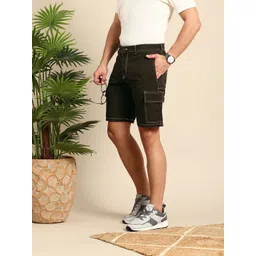 Mast & Harbour Men Pure Cotton Cargo Shorts-picture-28