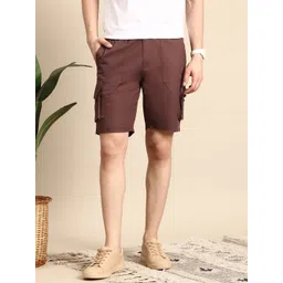 Mast & Harbour Men Pure Cotton Cargo Shorts-picture-29