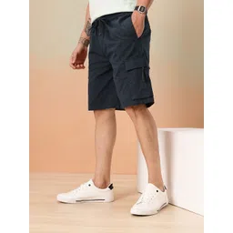 Mast & Harbour Men Pure Cotton Cargo Shorts-picture-34