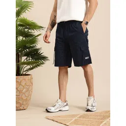 Mast & Harbour Men Pure Cotton Loose Fit Cargo Shorts-picture-39