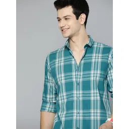 mast & harbour Men Regular Fit Checkered Casual Shirt-picture-11