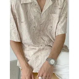 Mast & Harbour Men Relaxed Fit Ethnic Motifs Printed Spread Collar Cotton Casual Shirt-picture-13