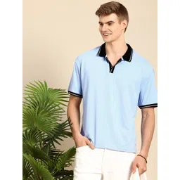 Mast & Harbour Men Relaxed Fit Polo Collar T-shirt-picture-29