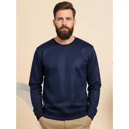 Mast & Harbour Men Self Design Pullover Sweatshirt-picture-21