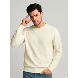 Mast & Harbour Men Self Design Round Neck Long Sleeves Sweatshirt-picture-27
