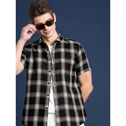 Mast & Harbour Men Slim Fit Checked Casual Shirt-picture-30