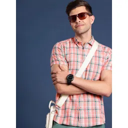 Mast & Harbour Men Slim Fit Checked Casual Shirt-picture-34