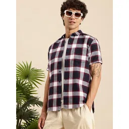 Mast & Harbour Men Slim Fit Checked Casual Shirt-picture-31