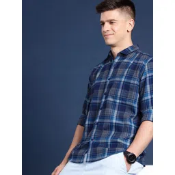 Mast & Harbour Men Slim Fit Checked Casual Shirt-picture-21