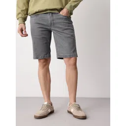Mast & Harbour Men Slim Fit Denim Shorts-picture-33