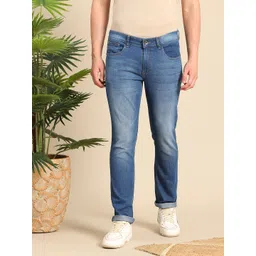 Mast & Harbour Men Slim Fit Light Fade Stretchable Jeans-picture-28