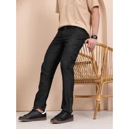 Mast & Harbour Men Slim Fit Pure Cotton Cargo Style Jeans-picture-21