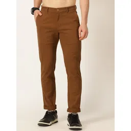 Mast & Harbour Men Smart Mid-Rise Easy Wash Chinos Trousers-picture-32